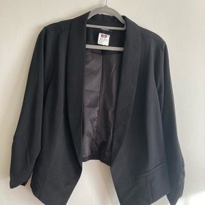 Torrid XXL open blazer black 3/4 sleeve